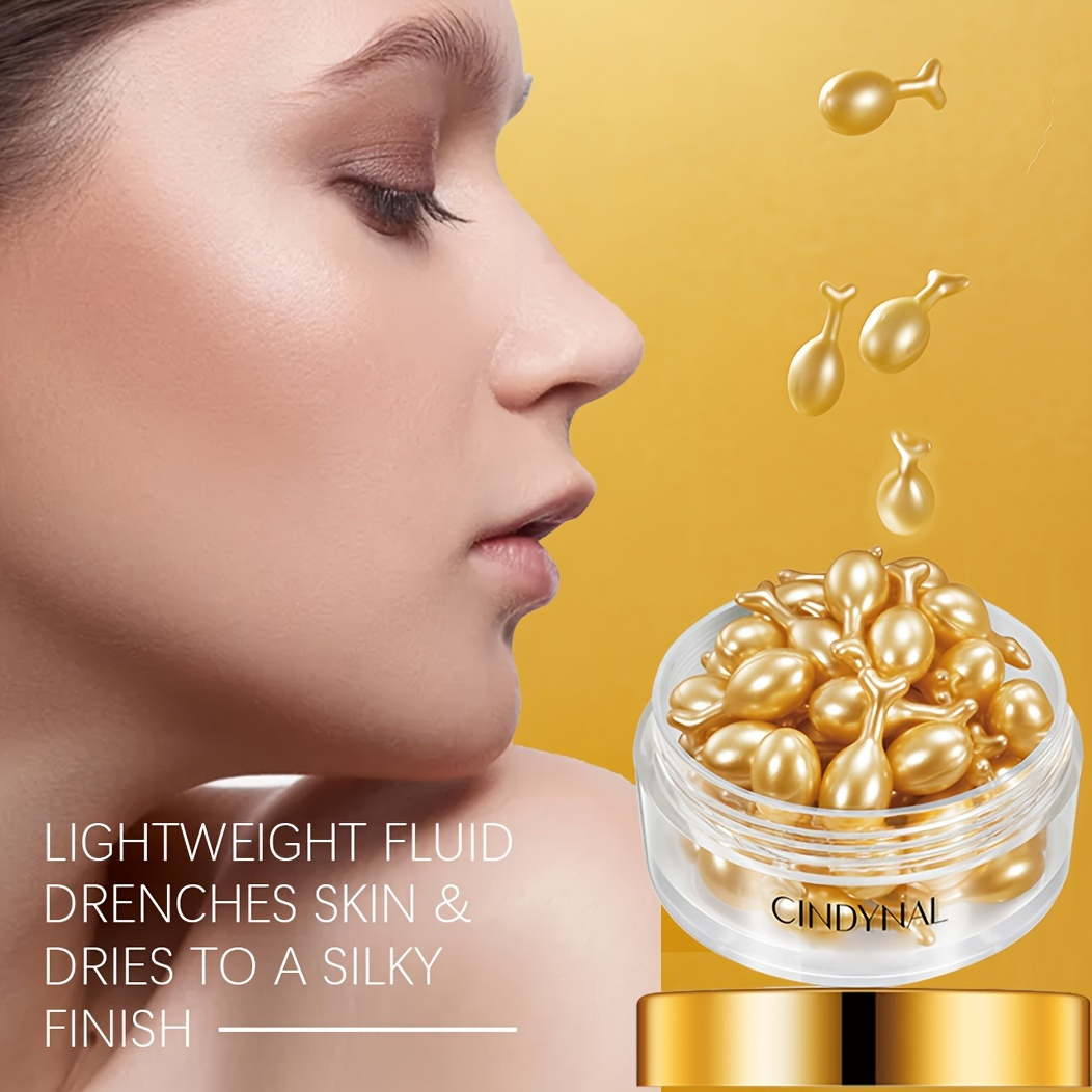 30pcs korean skin care serum capsules reduce fine lines hydrate firm lift moisturizing wrinkle for all skin types hypoallergenic face use womens personal care travel friendly dropper details 0