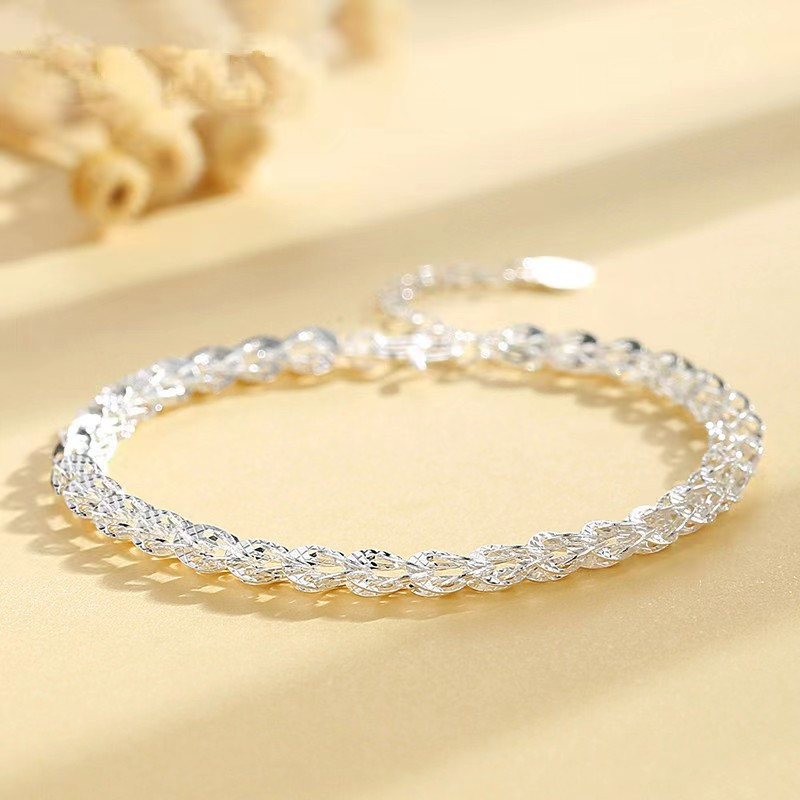 

925 Sterling Silver Phoenix Tail Bracelet Female Simple Minimalist Bracelet Jewelry Silver Color