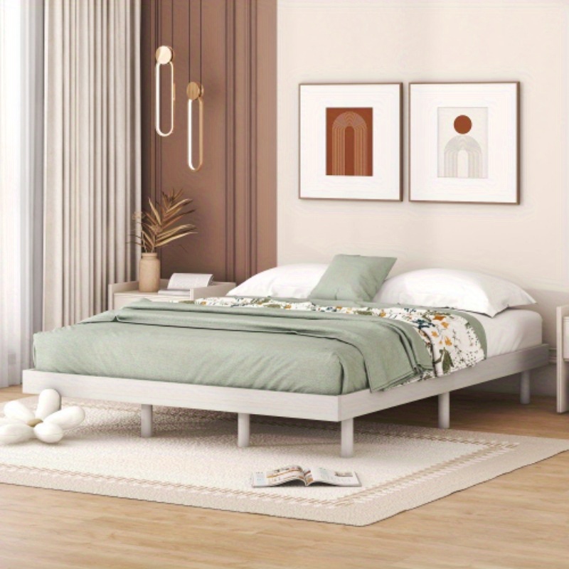 Whitewashed platform bed discount