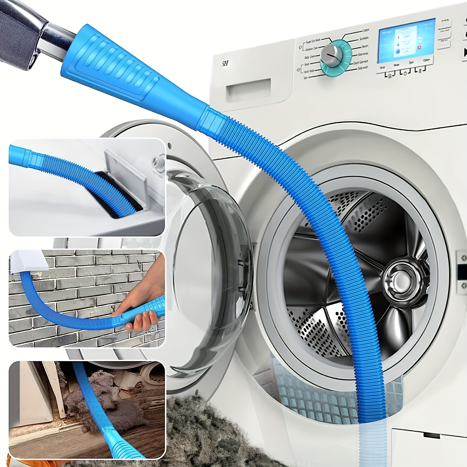 

1pc Dryer Vent Cleaning Kit - Lint Remover & Hose Brush For , Fireproof Vacuum Attachment