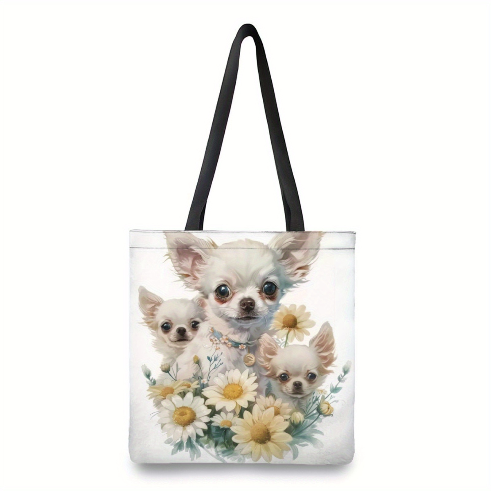 

& Floral Crown Tote Bag - Lightweight, Reusable Shopping & Travel Shoulder Bag For Use