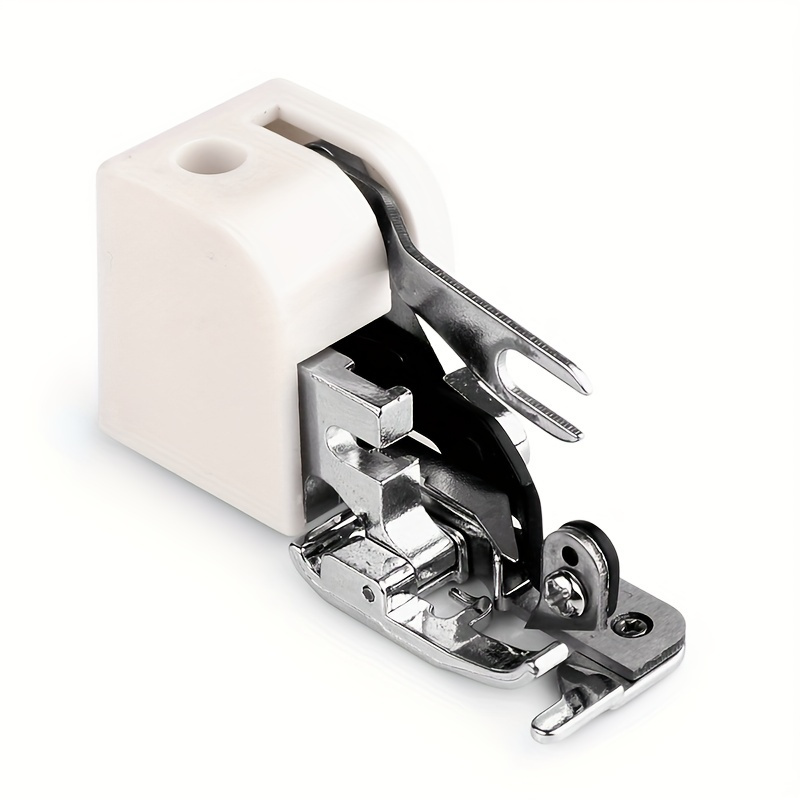 

Side Cutter Overlock Presser Foot - Fit For Low Shank Sewing Machines, Singer & More - Stainless Steel, White