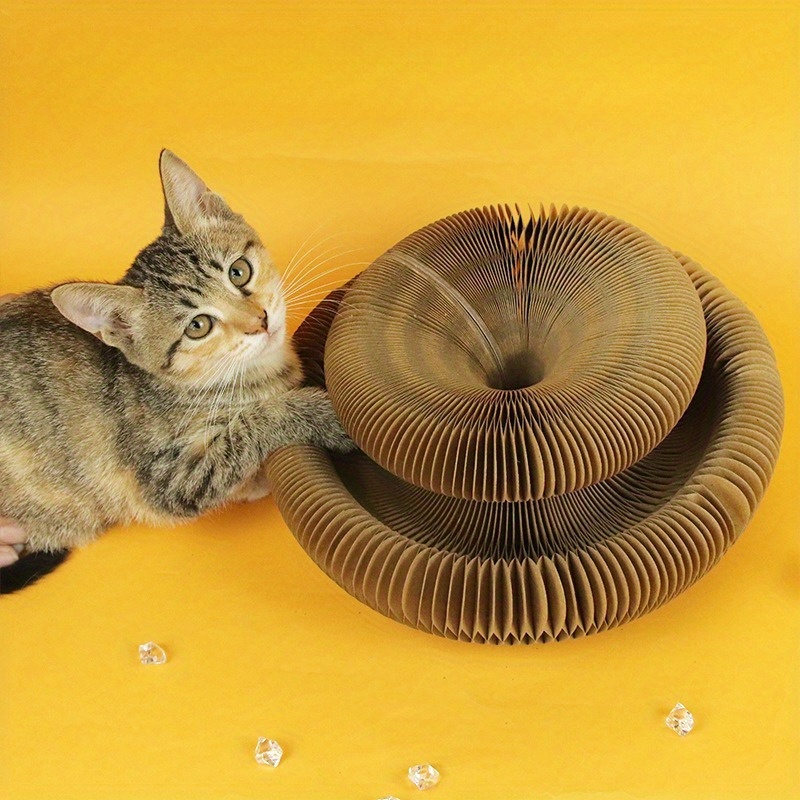 

Interactive Cat Scratcher - Corrugated Cardboard, Wear-resistant Claw Grinding Toy For Cats