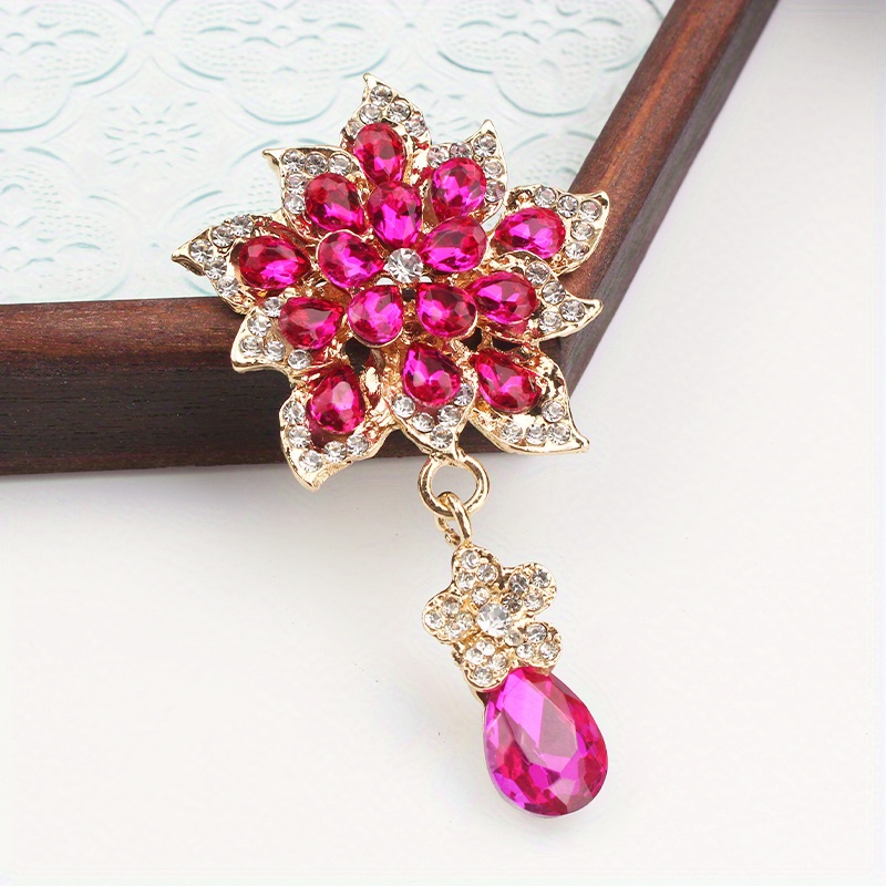 elegant vintage inspired   flower brooch unique irregular shape   dresses sweaters details 2