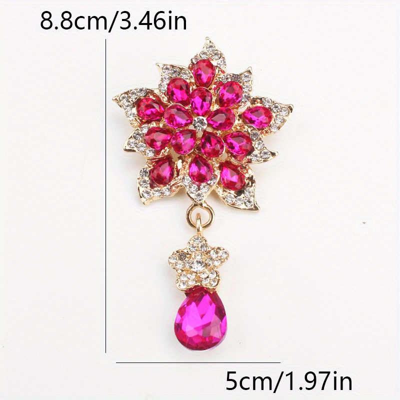 elegant vintage inspired   flower brooch unique irregular shape   dresses sweaters details 3