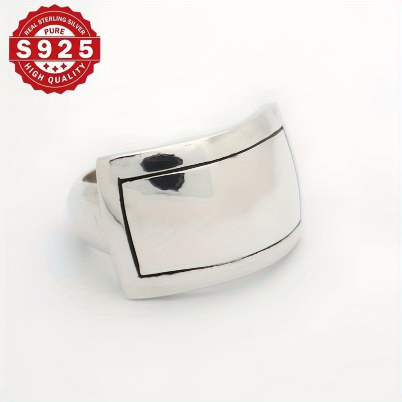 handcrafted sterling silvery wide band ring minimalist chunky dome design for everyday special occasions details 5