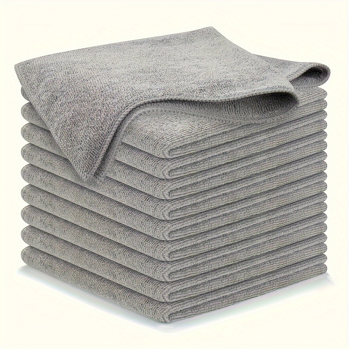 10/20pcs Polyester Microfiber Cloths, Multifunctional, Absorbent, Easily Remove Stains And Grease, With Dishwashing Cloth, Kitchen Bathroom Cleaning Towel, For Car Cleaning