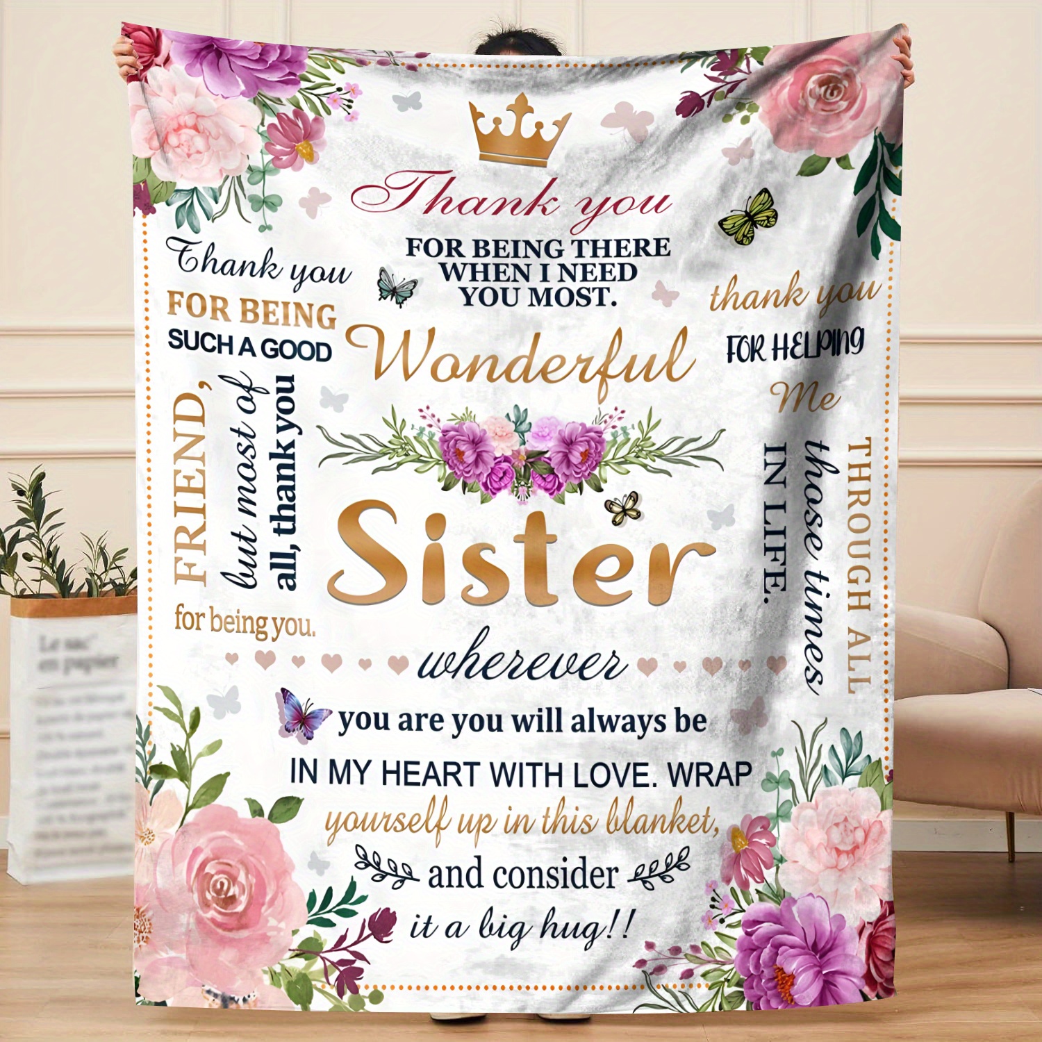 

Blanket For Sister - For Birthdays & Anniversaries, All- Sofa And Tv Blanket