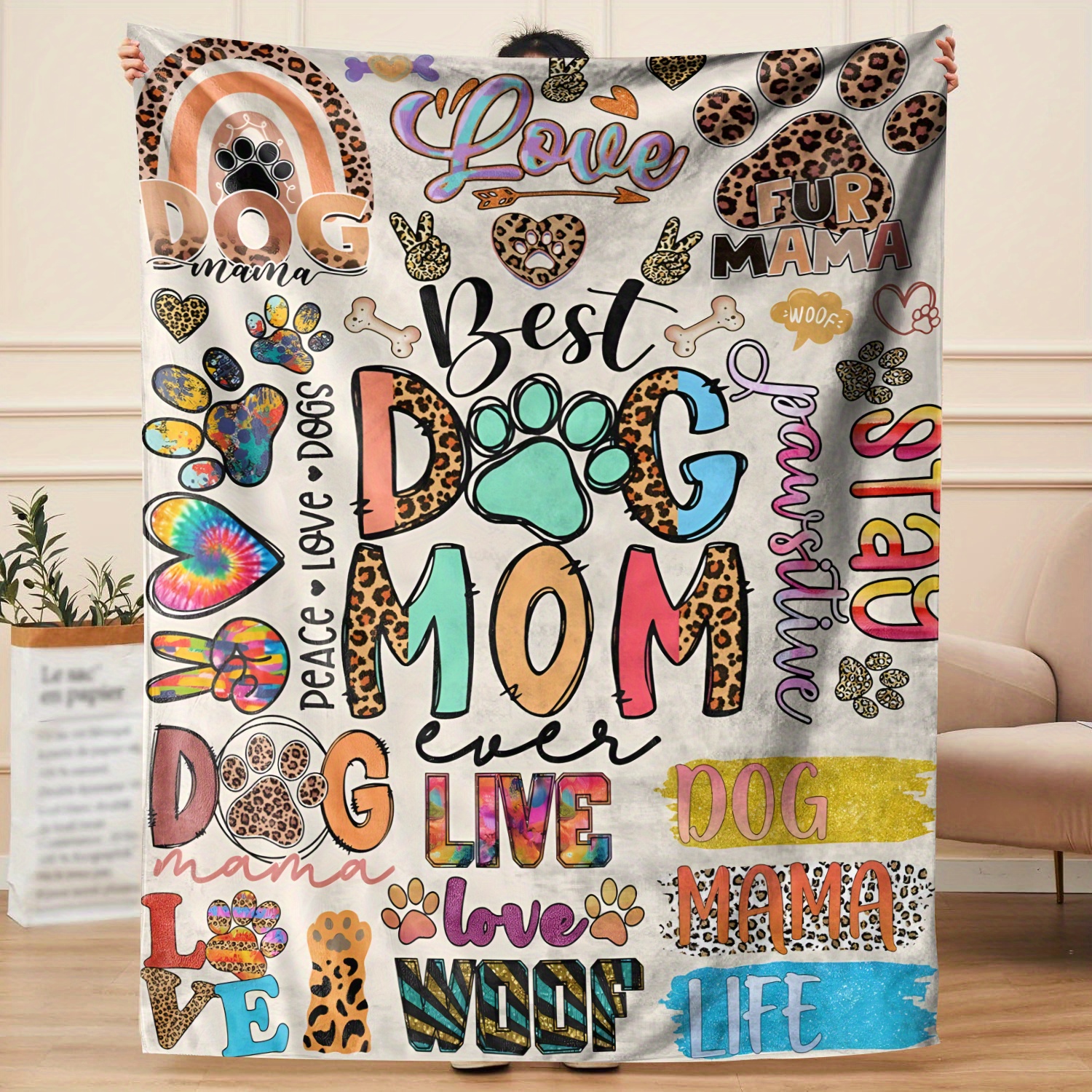 

Dog Mom " Fleece Blanket - For !