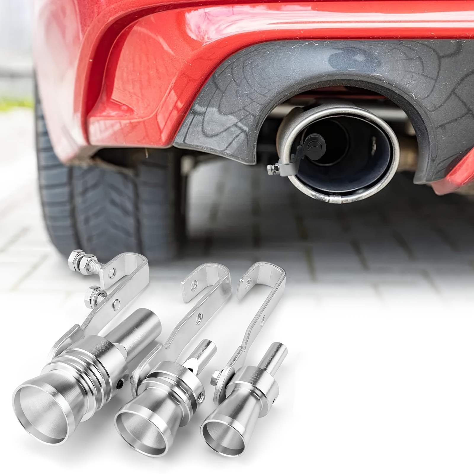 Exhaust Sound Enhancer Silvery Turbine Flute Exhaust Pipe Temu