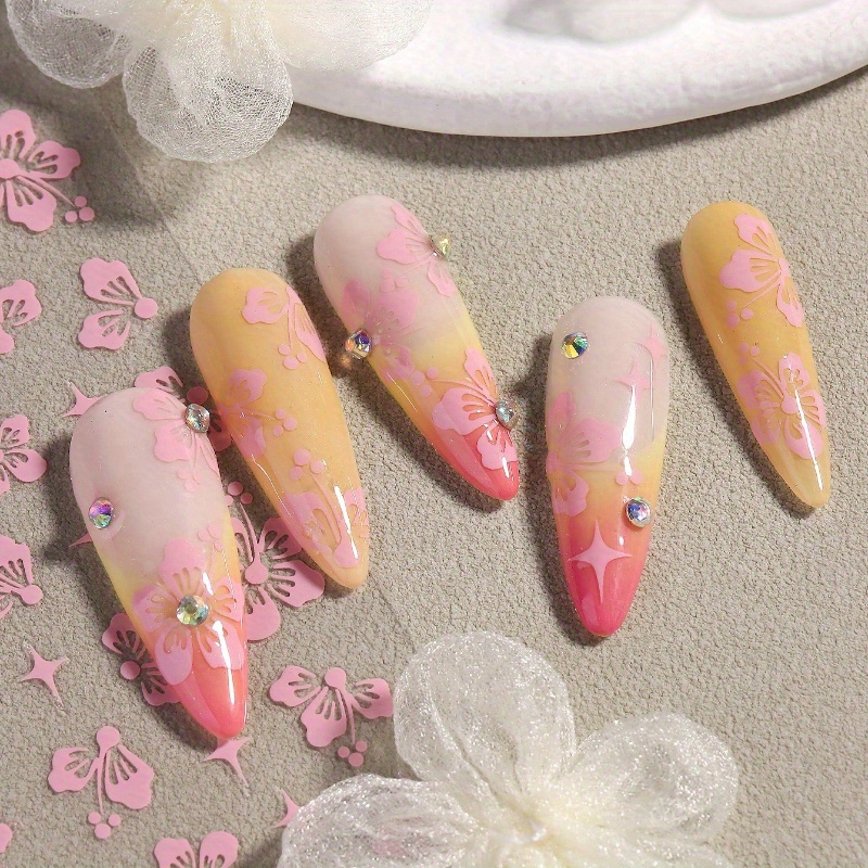Lot De 120 Accessoires De Nail Art En Forme De Fleur Pour