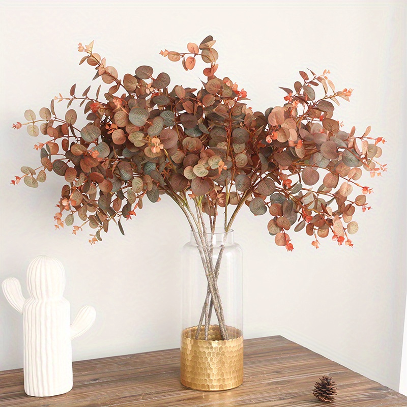 

1pc Lifelike Artificial Eucalyptus Plant - Plastic Greenery, Fabric Stems, Floral Decor For Home, Wedding, Farmhouse - Suitable For Housewarming, Other Plants Type