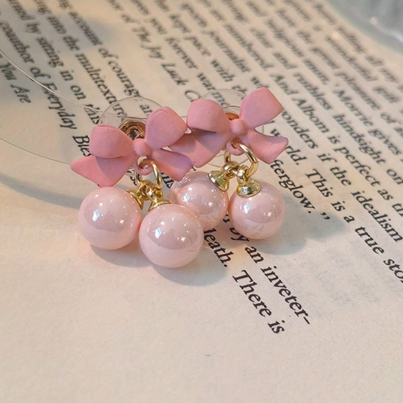 

's And Artificial Pearl Decorated Earrings With Silvery Needle Ear Accessories