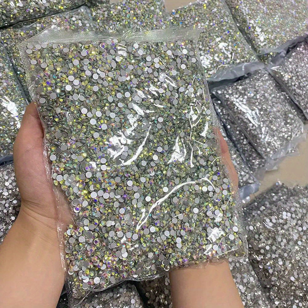 

Strass cristal AB à dos plat, pierres précieuses en résine Non correctrices pour Nail Art, accessoires de bricolage et de fabrication de bijoux, 10000 pièces