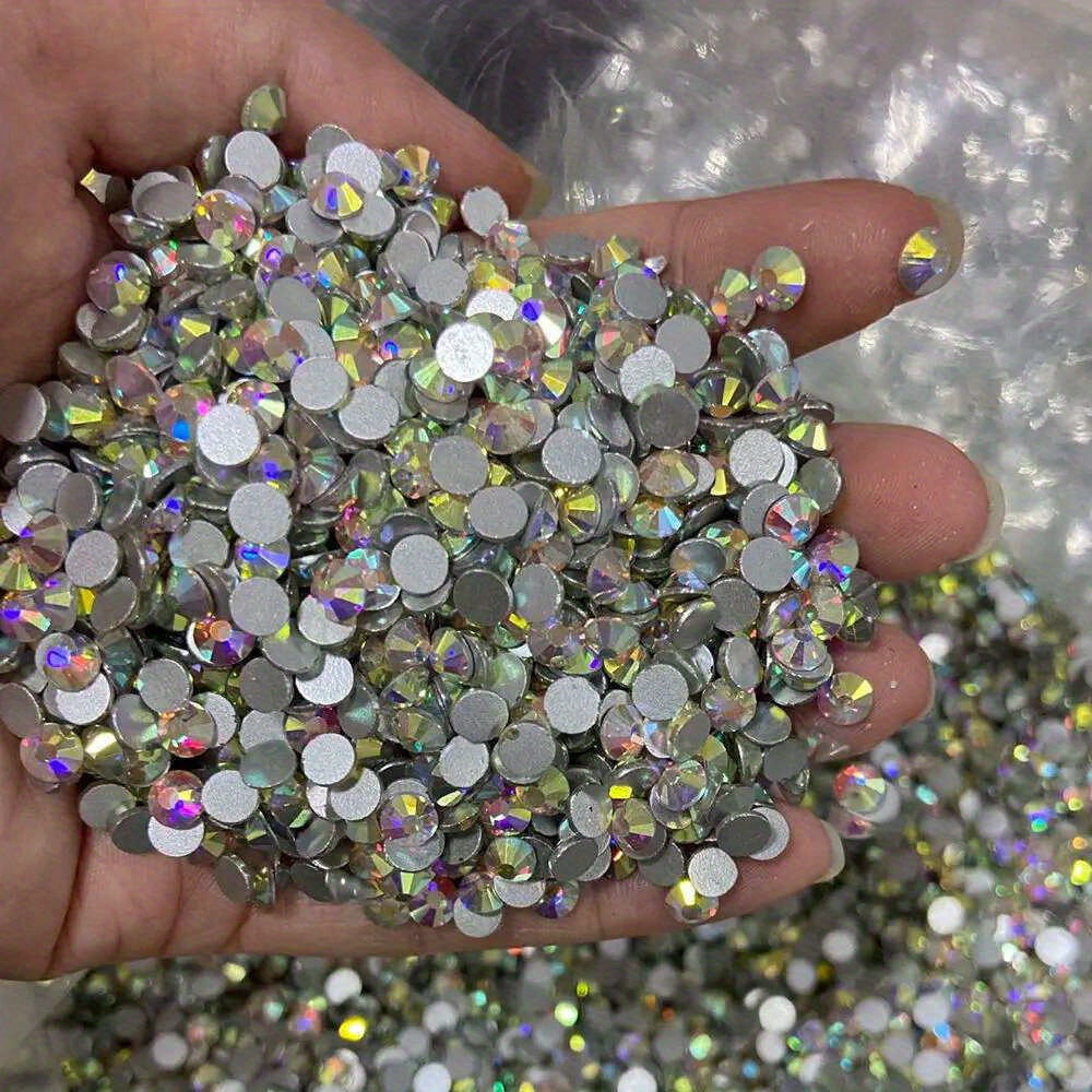 10000 pcs crystal ab flatback rhinestones non hotfix resin gems for nail art diy craft jewelry making accessories details 3