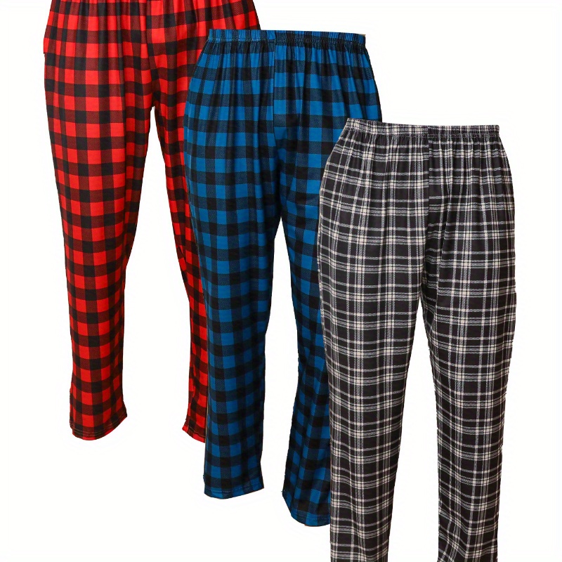 

3pcs Mens Pajama Pants Loungewear Sleepwear Pijama