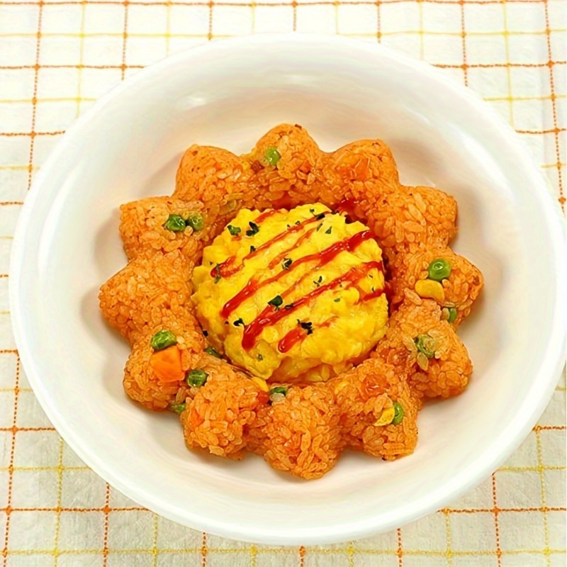 4pcs cute animal shaped rice ball mold set perfect for diy bento boxes sushi making durable pp material easy to clean details 2