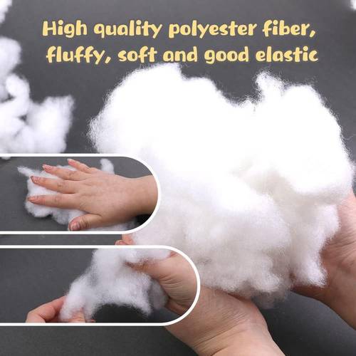 wuturee 350 450 900g polyester fiber fill stuffing for fabrics doll and pillows filling and sewing diy handmade craft accessories set