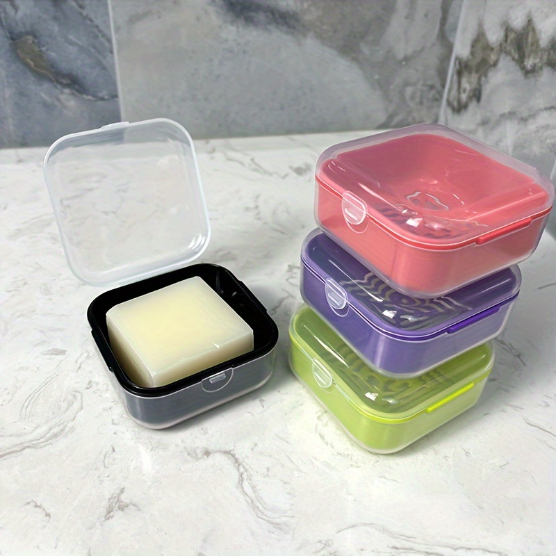 

Hygienic, Portable Soap Dish With Lid - Plastic, Sealed & Dust-proof Travel Soap Holder, Ideal For Camping, Gym & Bathroom