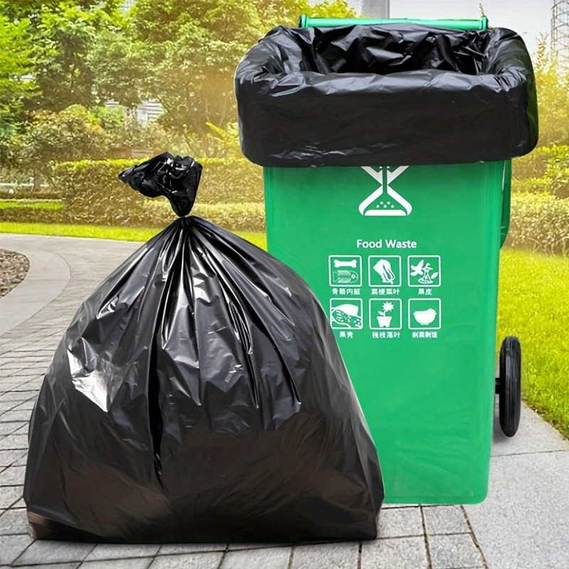 

50 Bags Of Multi-sized Garbage Bags, Anti-stick And Anti-leak, Bags Heavy Black Garbage Bags, Shopping Center Disposable Garbage Bags, Supermarket, Hospital, Used To Store Leaves Outdoor Garbage Bags