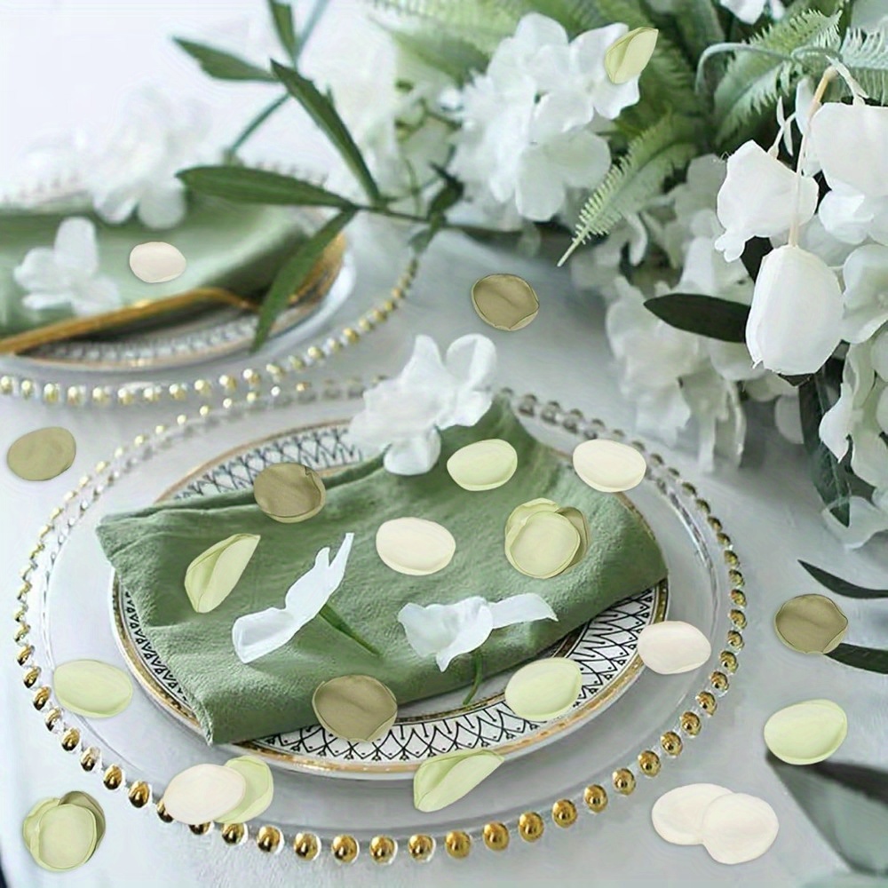 250/550pcs Green Flower Petals for Wedding & Party Decor