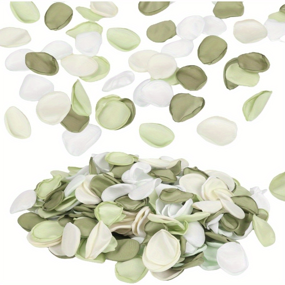 250/550pcs Green Flower Petals, Rose Petals For Wedding, Rose Petals For Bridal Shower Party Dinner Table Bridal Shower