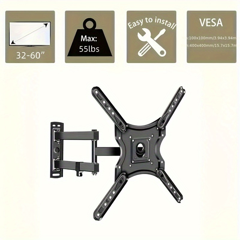 

Tv Wall Mount Bracket Swivel Tilt For 26 32 36 37 40 42 46 49 60