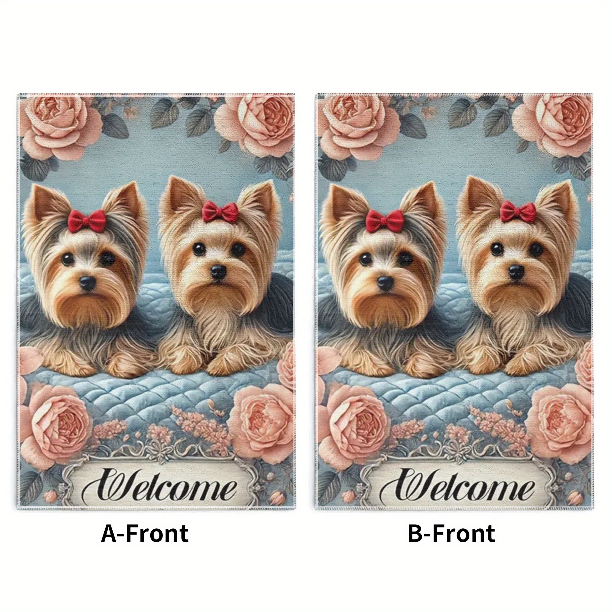 

Yorkshire Terrier Dog Cartoon Kitchen Towels, Set Of 2, Polyester Dish Cloths, Lightweight, Woven, Non-fading, Machine Washable Hand Towels For Dish Washing & Kitchen Decor - 18x26 Inches