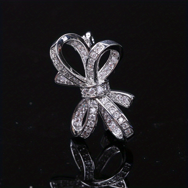 elegant mini bow brooch with sparkling rhinestones vintage     womens v neck shirts and sweaters details 7