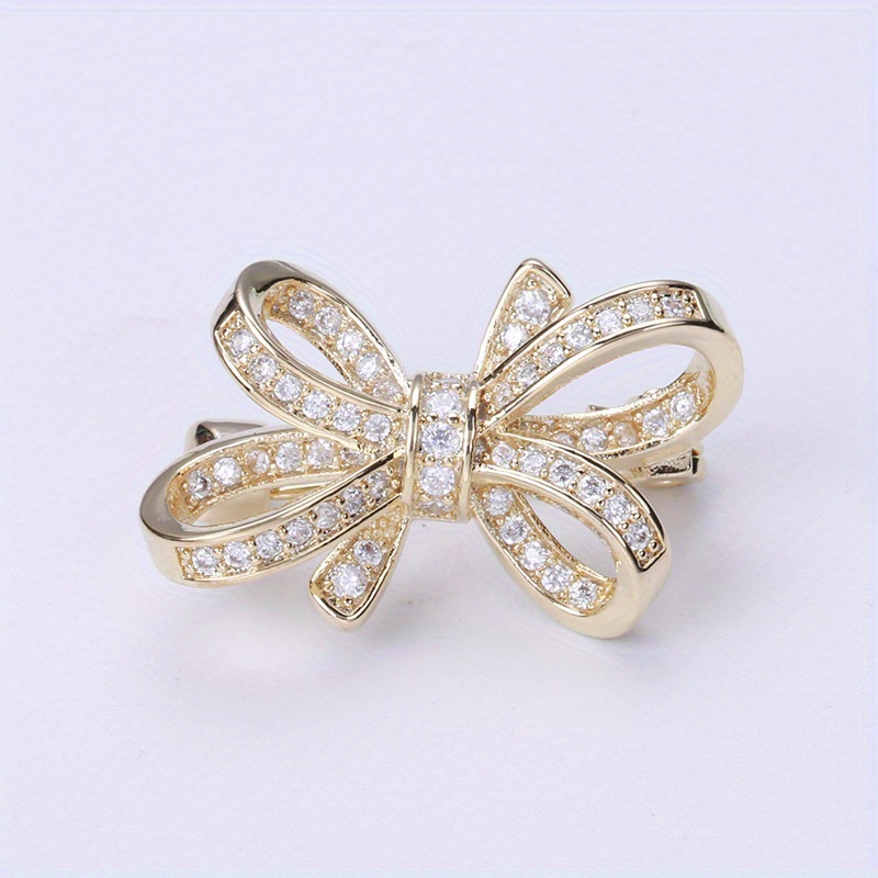 elegant mini bow brooch with sparkling rhinestones vintage     womens v neck shirts and sweaters details 5