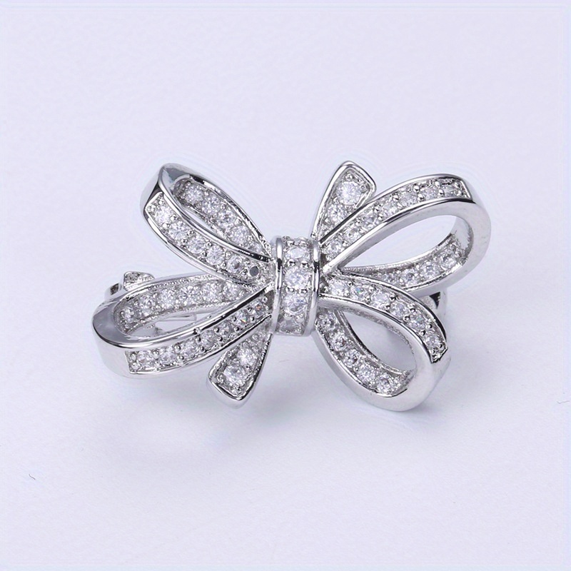 elegant mini bow brooch with sparkling rhinestones vintage     womens v neck shirts and sweaters details 6