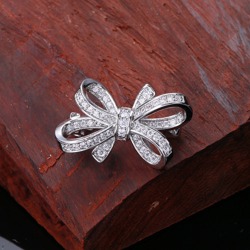 elegant mini bow brooch with sparkling rhinestones vintage     womens v neck shirts and sweaters details 9