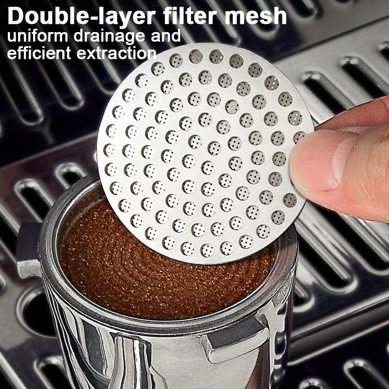 professional barista reusable 304 stainless steel coffee   screen ultra thin ultra light high   filter for espresso machines details 3