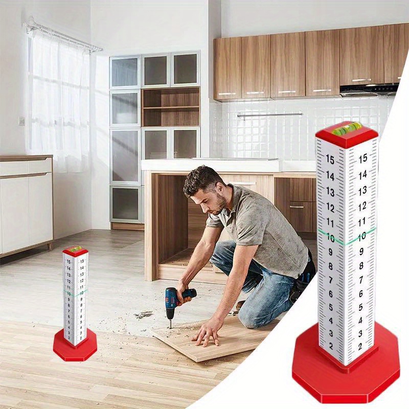 

1pc/2pcs Leveling And Positioning Ruler For Laying Ceramic Tiles With A High Ruler, As A Level, Industrial Measuring Instruments Is To Carry