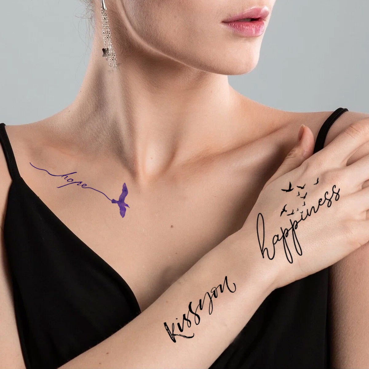 temporary tattoos inspirational quotes symbols arrows hearts