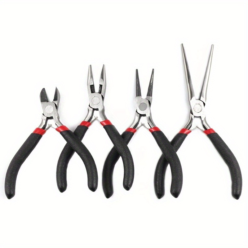 

Oblique Mouth Clamp Jewelry Making Pliers Set: 3cm/1.1in & 9.3cm/3.6in, 57g/2.01oz, Multi-purpose, Crafts & Diy Tools