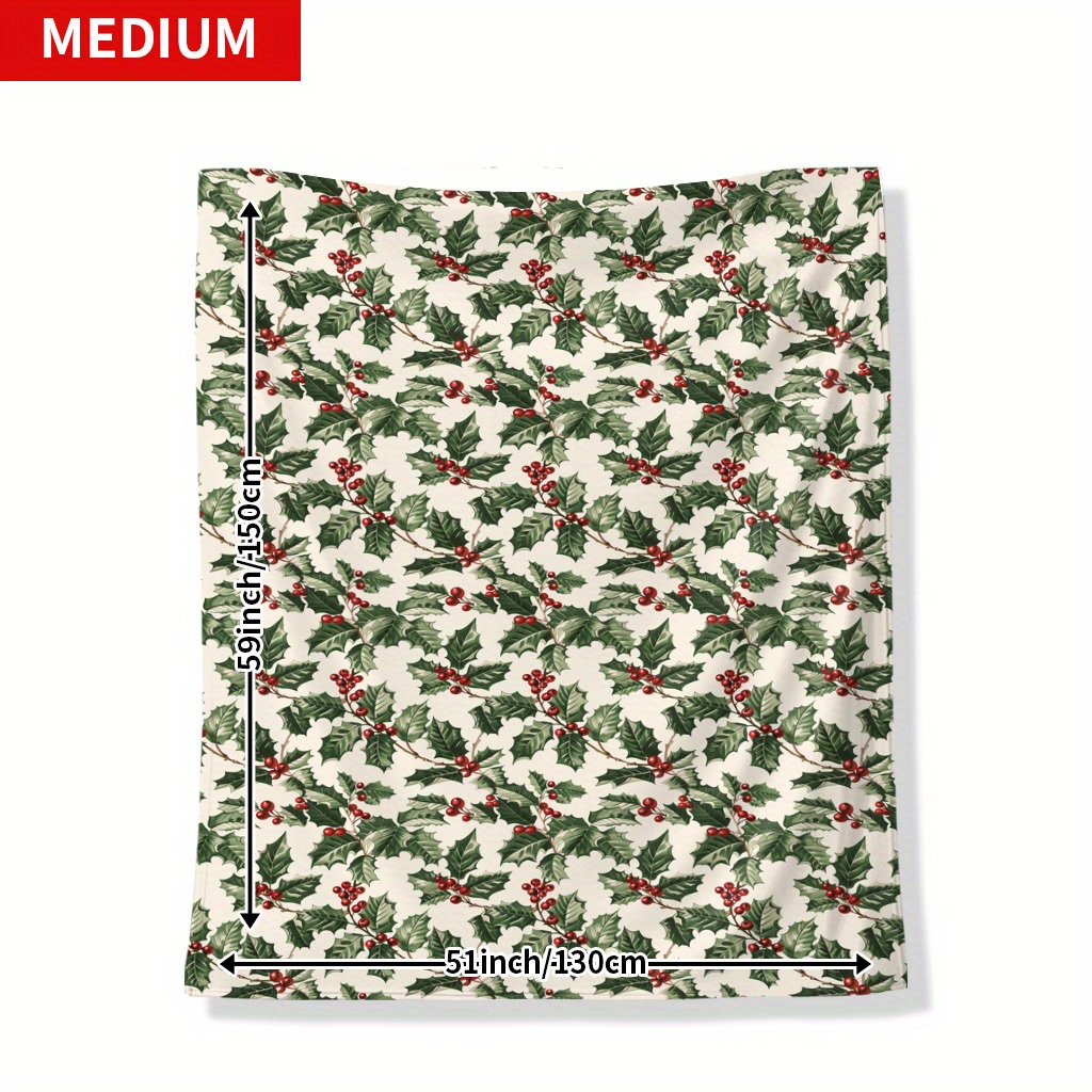 TEMU Christmas Berries Blanket: And Commemorative For -