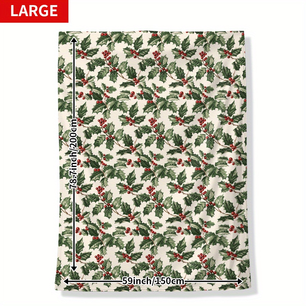 TEMU Christmas Berries Blanket: And Commemorative For -