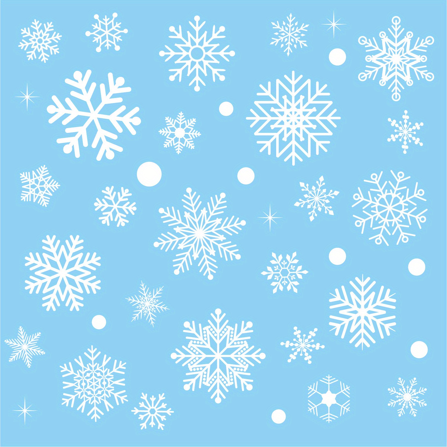 114 pieces large snowflake window stickers reusable static white christmas winter door decorations easy to apply remove and reuse on glass windows and doors details 1