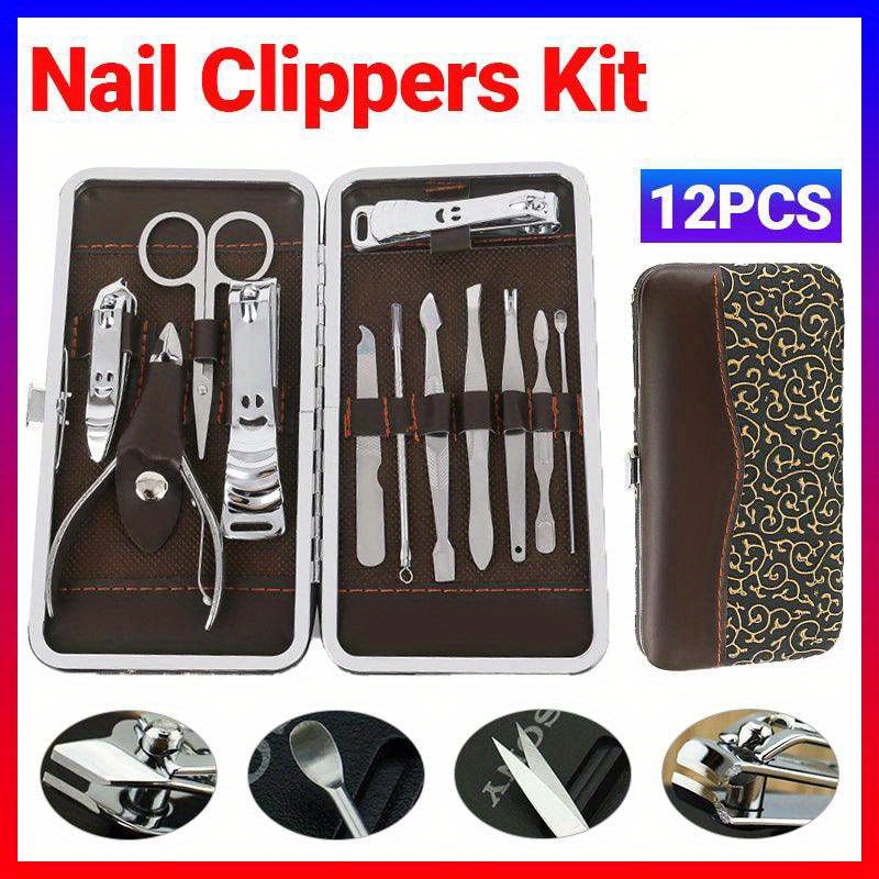 TEMU 12pcs Set Pedicure Stainless Nail Clippers Kit Grooming Au