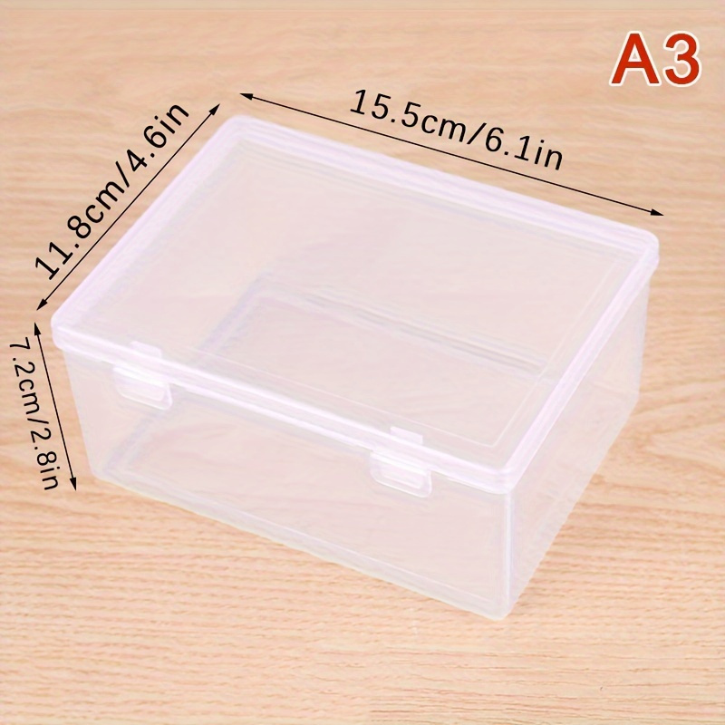 

Clear Plastic Storage Box - Photocards, Stationery & Small Items | Desk Organizer For Home, Office & Dorm