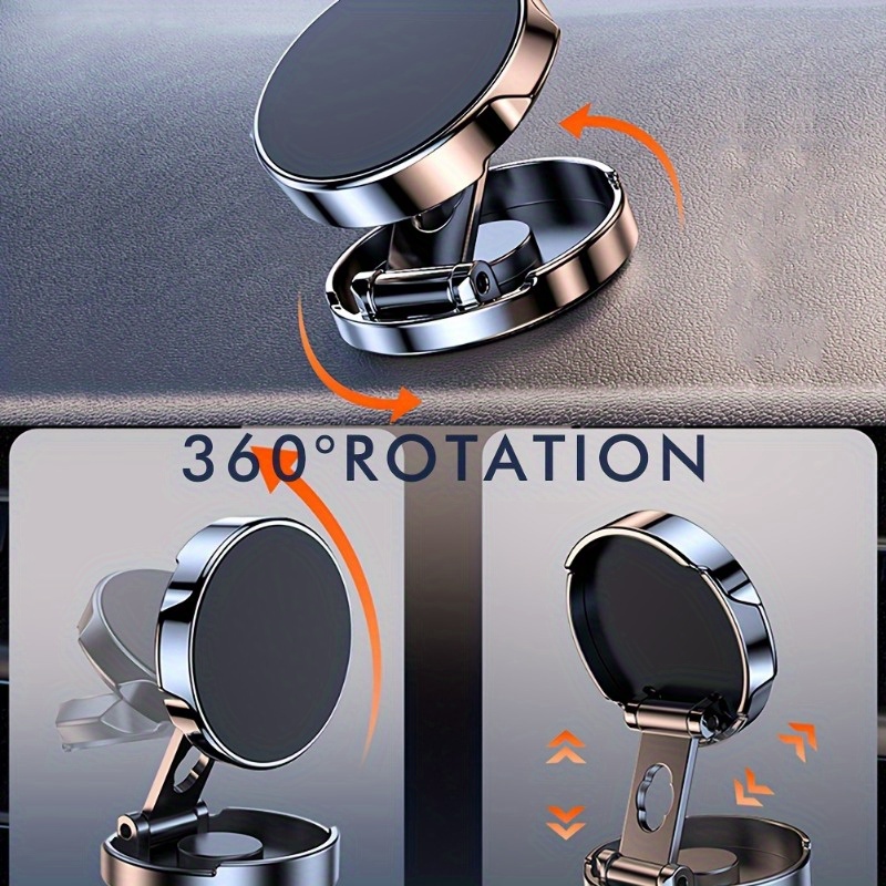 TEMU Phone Holder For Car - - Mount & Unmount, 360° Rotation, Upgraded , -functional, For Iphone Gps & All Smartphones