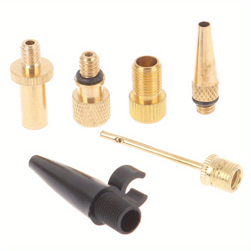 1set Bike Pump Nozzle Kit - And Schrader Valve Adapter Set For Easy Inflation