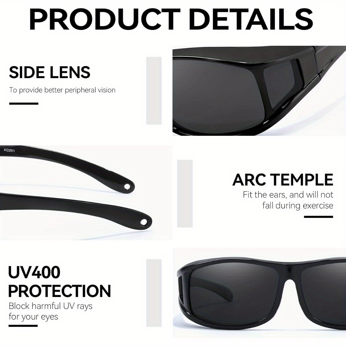 Fit Over for Women Polarized Wear Over Eyeglasses with UV400 Protection  LS201