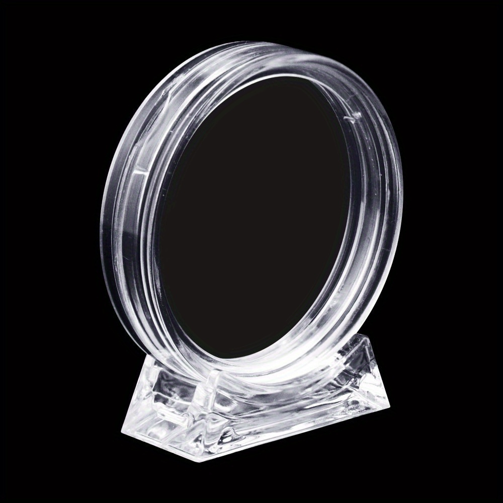 10packs Challenge Coin Display Holder Capsules With Stand Commemorative Home Decorations