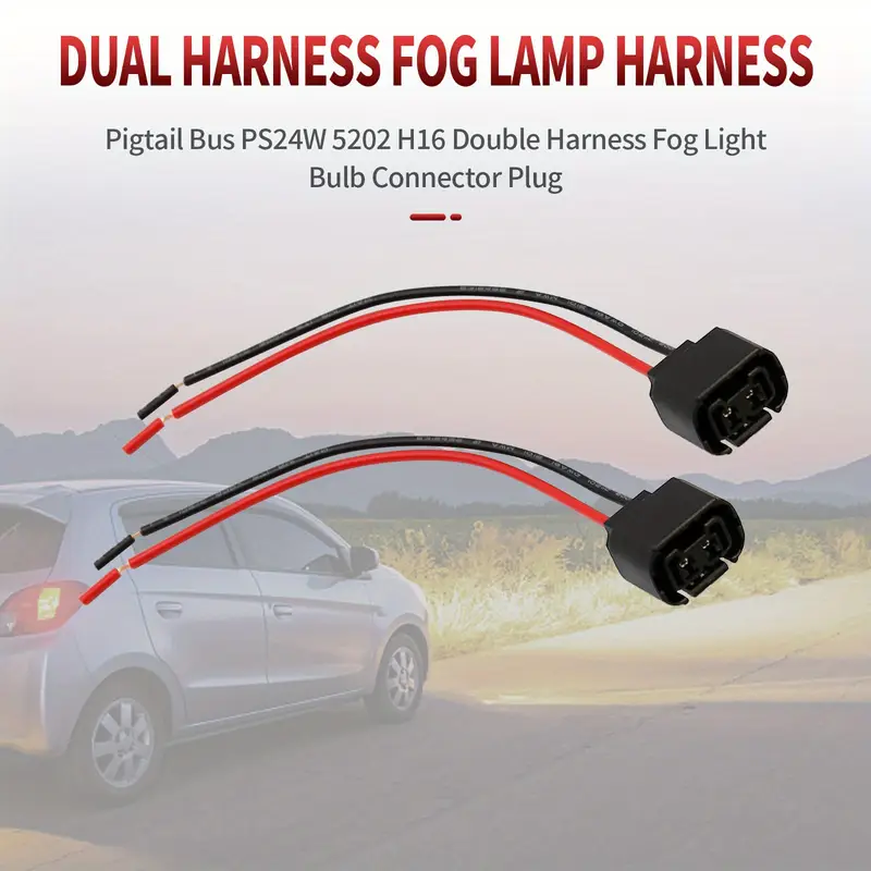 Biqing 2PCS 5202 H16 2504 PS24W Female Headlight Fog Light - Foto 2