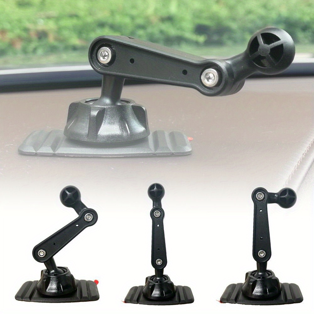 

1pc Universal Car Phone Holder With 17mm Ball Head, Abs Material, Adjustable Extension Arm, 360-degree Rotatable Support Bracket For Dashboard Mounting