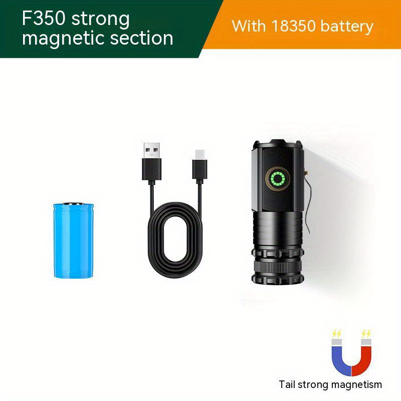 TEMU 3000lm Led Torch, Sleek And Portable, Convenient For Carrying,...