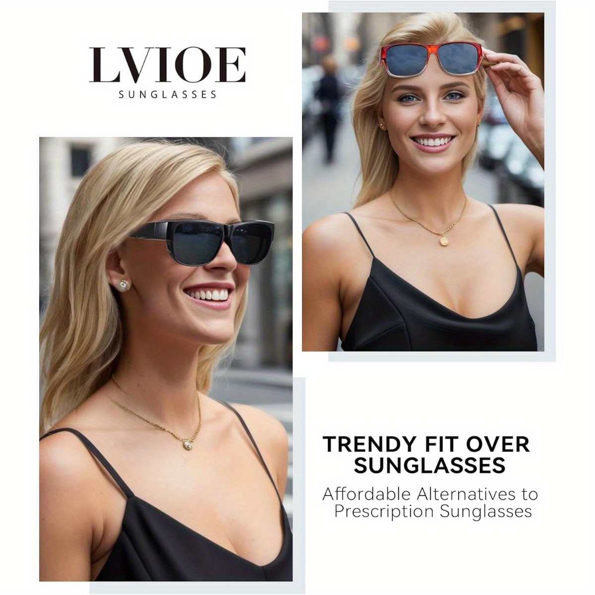 

Lvioe Fit Over Sunglasses For Women Trendy Polarized Wear Over Eyeglasses Uv400 Protection Lens For Outdoors Ls3088