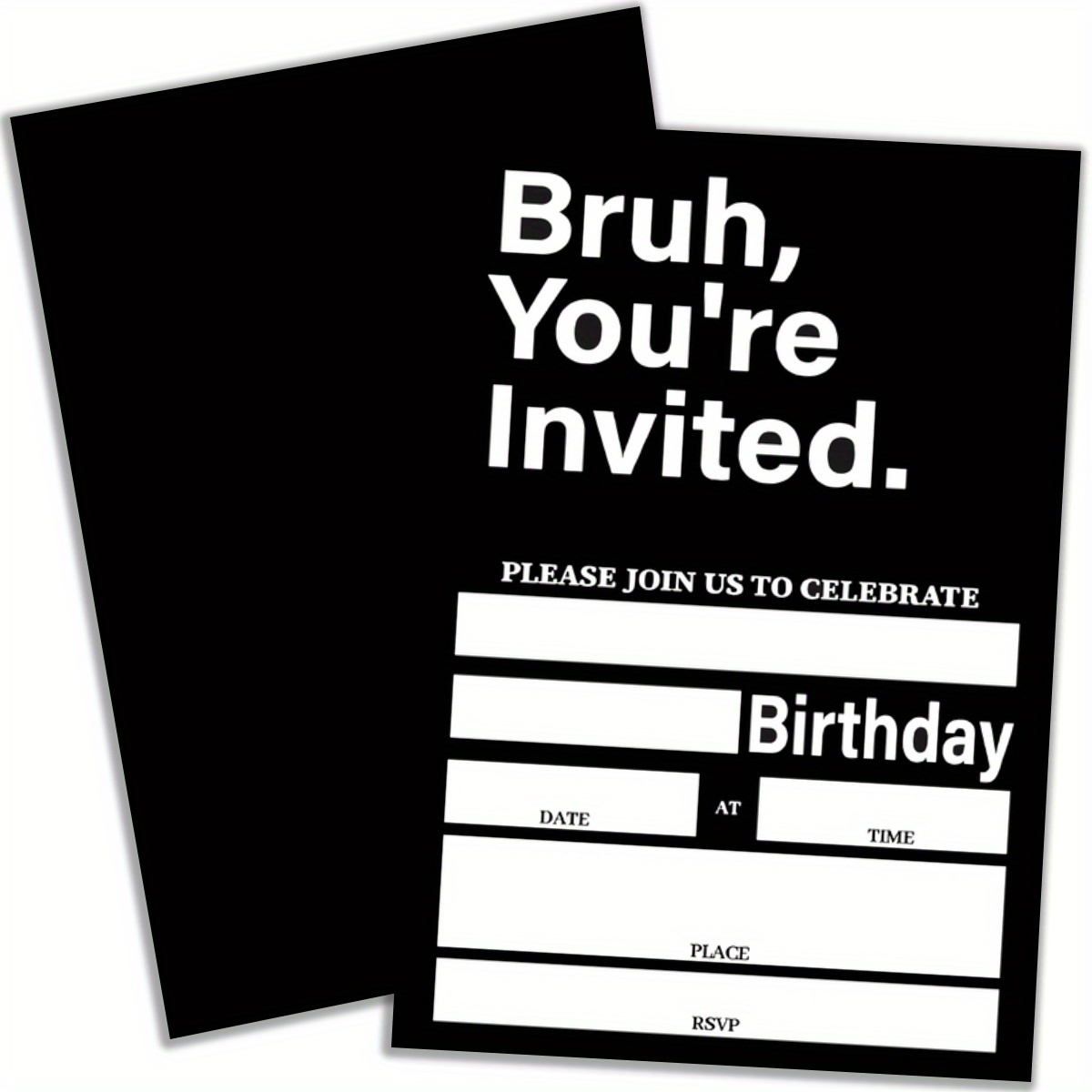 

bruh, You're Invited" Birthday Invitations With 20 Envelopes - Perfect For Boys And Girls